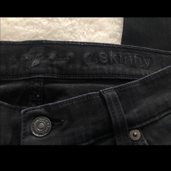 7 For All Mankind Black The Skinny Jeans size 27 - Picture 4 of 8